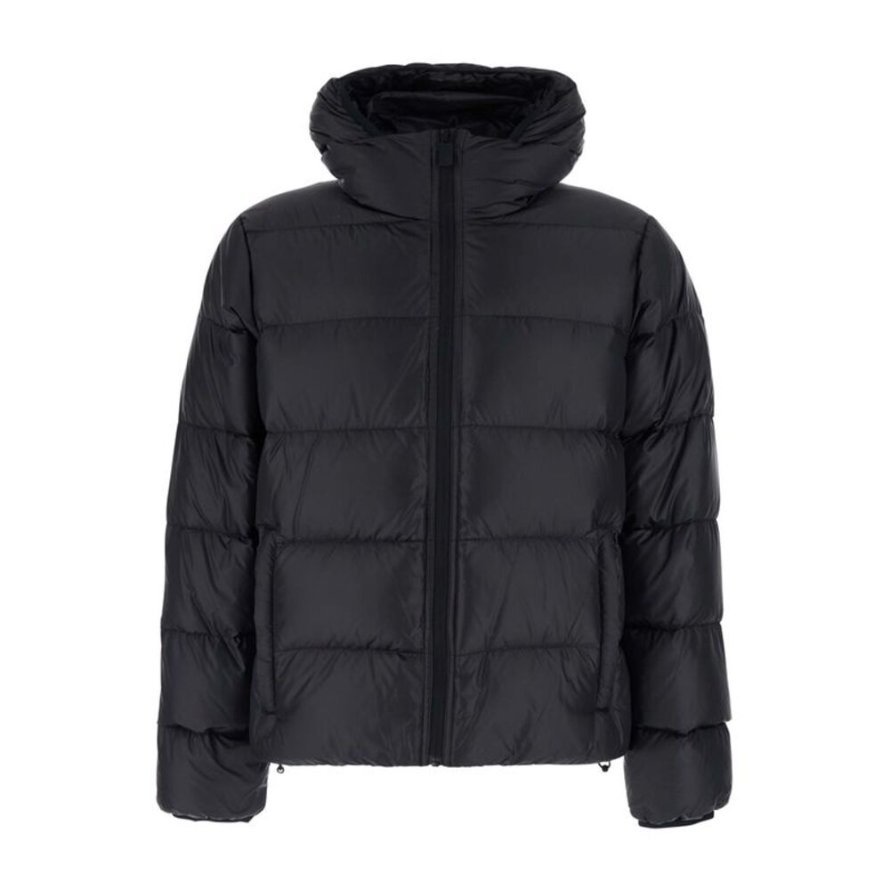 Aspesi Men Black Down Jacket With Front Zip And Side Pockets In Tech Fabric Men